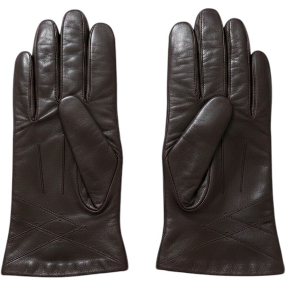 Fownes Accessories - Fownes Women's Gloves Dark Brown Genuine Leather Acrylic Lined Size 6.5 Vintage